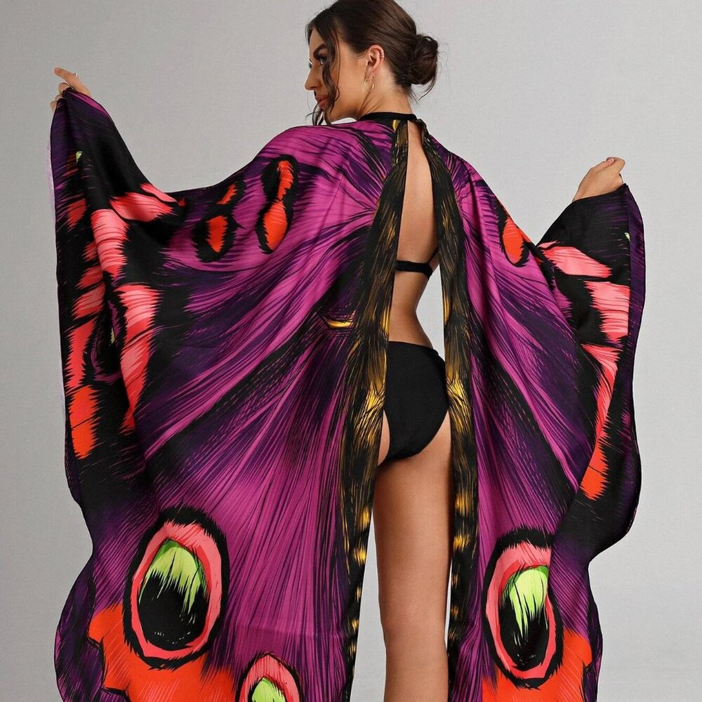 Beautiful butterfly wings costume festival rave bikini outfit dancewear NEW